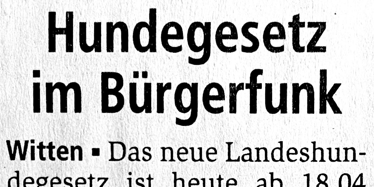 Veröffentlich in den Ruhr-Nachrichten Witten am23. April 2002